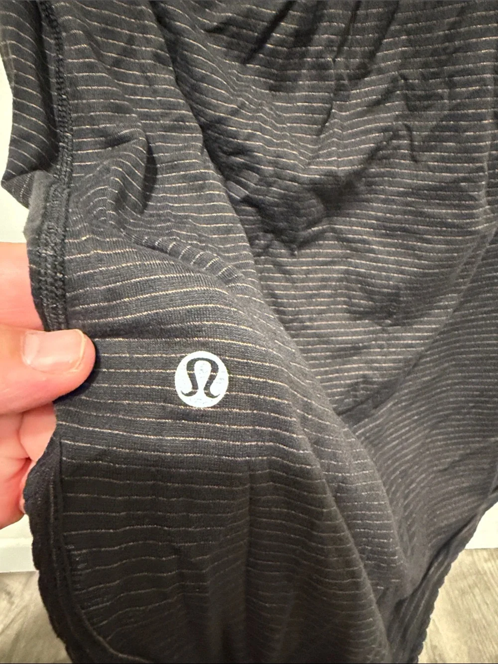 lululemon athletica Black Racerback Tank with Subtle Texture